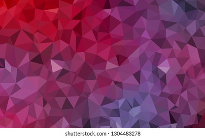 Light Pink, Red vector shining triangular background. Creative geometric illustration in Origami style with gradient. Textured pattern for your backgrounds.