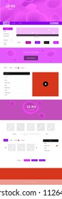 Light Pink, Red vector style guide with bent lines. Elegant bright illustration with gradient  in memphis style. This sample is for your landing page.