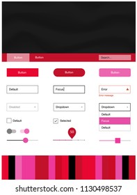 Light Pink, Red vector style guide with bent lines. Colorful abstract illustration with gradient lines. This template you can use for landing pages.