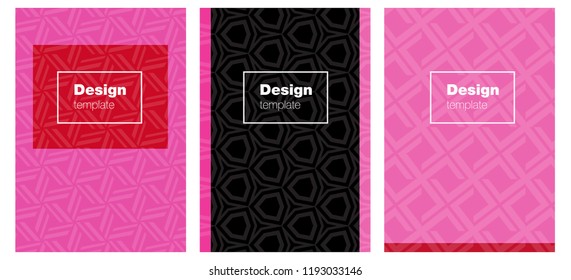 Light Pink, Red vector style guide for notepads. Web interface on abstract background with colorful gradient. Design for cover of books, notepads.