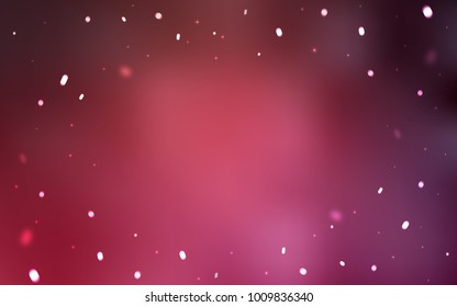 Light Pink, Red vector template with ice snowflakes. Decorative shining illustration with snow on abstract template. New year design for your ad, poster, banner.