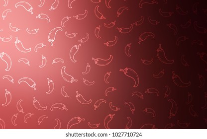 Light Pink, Red vector template with organic peppers. peppers on blurred abstract background with colorful gradient. Pattern for menu of cafes, bars, restaurants.