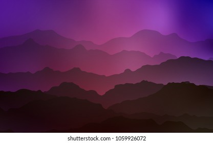 Light Pink, Red vector template with lines, ovals. Creative geometric illustration in mountain style with gradient. A completely new memphis design for your business.
