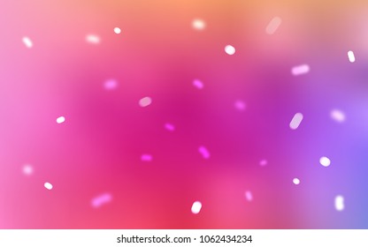 Light Pink, Red vector template with ice snowflakes. Shining colored illustration with snow in christmas style. The template can be used as a new year background.