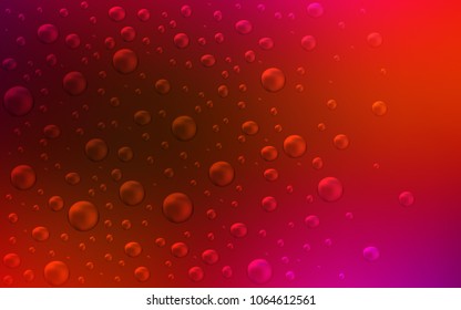 Light Pink, Red vector template with circles. Abstract illustration with colored bubbles in nature style. Pattern can be used as texture of water, rain drops.