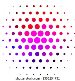 Light Pink, Red vector template with circles. Glitter abstract illustration with colorful drops. Design for your commercials.