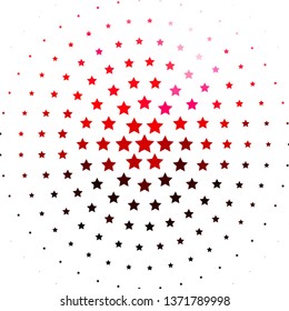 Light Pink, Red vector template with neon stars. Modern geometric abstract illustration with stars. Pattern for websites, landing pages.