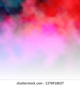 Light Pink, Red vector template with sky, clouds. Colorful illustration with abstract gradient clouds. Colorful pattern for appdesign.