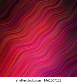 Light Pink, Red vector template with wry lines. Abstract illustration with bandy gradient lines. Template for your UI design.