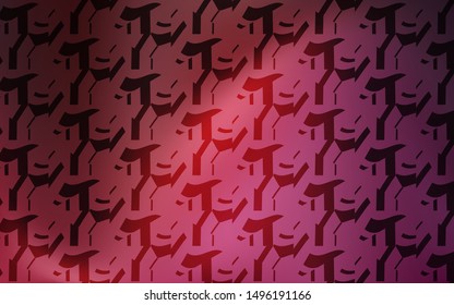 Light Pink, Red vector template with bent lines. Geometric illustration in abstract style with gradient.  Template for cell phone screens.