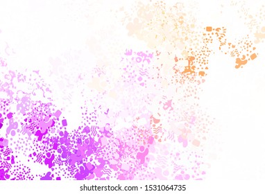 Light Pink, Red vector template with chaotic shapes. Decorative design in abstract style with random forms. Elegant design for wallpapers.
