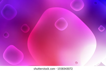 Light Pink, Red vector template with lava shapes. A vague circumflex abstract illustration with gradient. A completely new memphis design for your business.