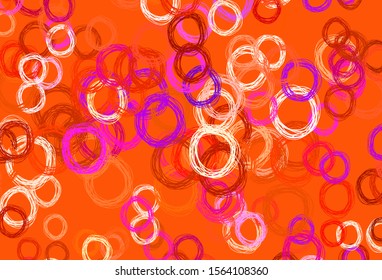 Light Pink, Red vector template with circles. Blurred bubbles on abstract background with colorful gradient. Pattern for ads, leaflets.