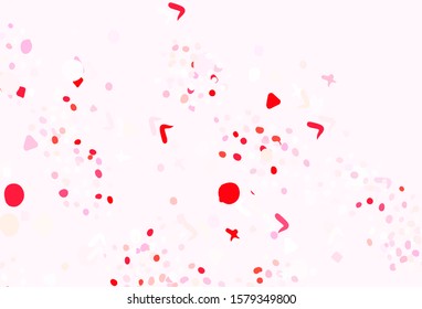 Light Pink, Red vector template with chaotic shapes. Illustration with colorful gradient shapes in abstract style. Elegant design for wallpapers.
