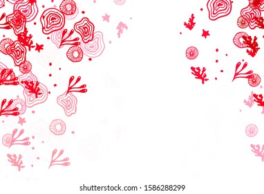Light Pink, Red vector template with chaotic shapes. Decorative design in abstract style with random forms. Elegant design for wallpapers.
