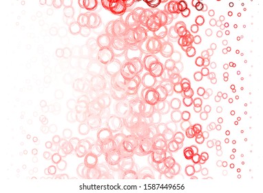 Light Pink, Red vector template with circles. Beautiful colored illustration with blurred circles in nature style. Pattern for textures of wallpapers.