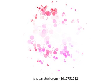 Light Pink, Red vector template with circles. Glitter abstract illustration with blurred drops of rain. Pattern for beautiful websites.