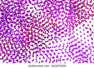 Light Pink, Red vector template with crystals, circles. Decorative design in abstract style with lines, dots. Template for wallpapers.