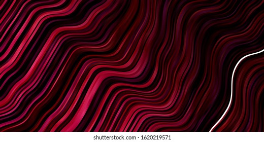 Light Pink, Red vector template with curves. Gradient illustration in simple style with bows. Best design for your posters, banners.