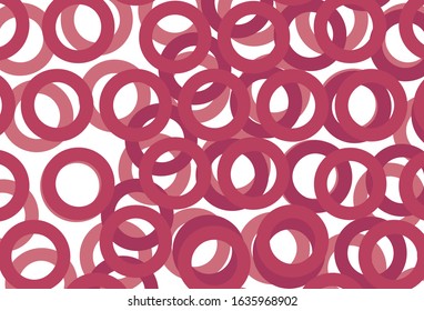 Light Pink, Red vector template with circles. Illustration with set of shining colorful abstract circles. Pattern for textures of wallpapers.
