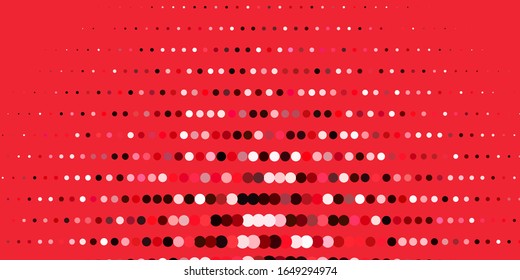 Light Pink, Red vector template with circles. Abstract colorful disks on simple gradient background. Pattern for websites, landing pages.