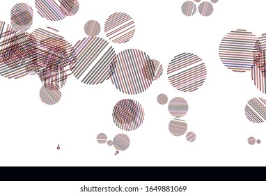 Light Pink, Red vector template with circles. Glitter abstract illustration with blurred drops of rain. Pattern for textures of wallpapers.