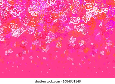 Light Pink, Red vector template with chaotic shapes. Colorful chaotic forms with gradient in modern style. Background for a cell phone.