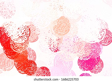 Light Pink, Red vector template with chaotic shapes. Modern abstract illustration with colorful random forms. Best smart design for your business.