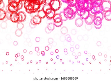 Light Pink, Red vector template with circles. Abstract illustration with colored bubbles in nature style. Pattern for beautiful websites.