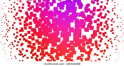 Plantilla vectorial roja y rosa claro en rectángulos. Ilustración de degradado abstracta con rectángulos. Plantilla moderna para la página de inicio.