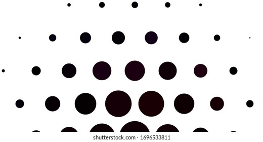 Light Pink, Red vector template with circles. Colorful illustration with gradient dots in nature style. Pattern for business ads.