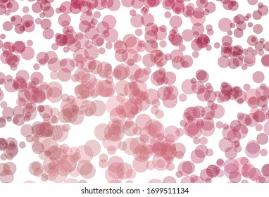 Light Pink, Red vector template with circles. Modern abstract illustration with colorful water drops. Pattern for ads, leaflets.