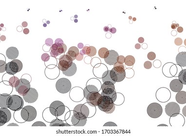 Light Pink, Red vector template with circles. Illustration with set of shining colorful abstract circles. Pattern for futuristic ad, booklets.