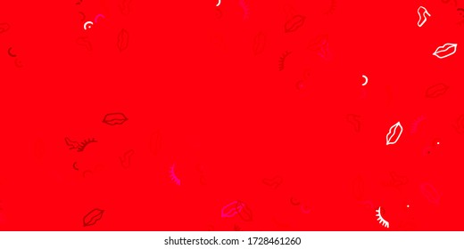 Light Pink, Red vector template with businesswoman signs. Simple design in abstract style with women’s rights activism. Background for International Women’s Day.