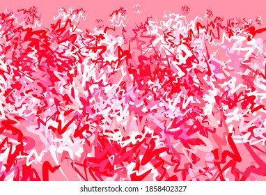 Light Pink, Red vector template with wry lines. Glitter abstract illustration with wry lines. Brand new design for your ads, poster, banner.