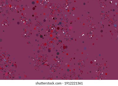 Light Pink, Red vector template with chaotic shapes. Modern abstract illustration with colorful random forms. Modern design for your business card.