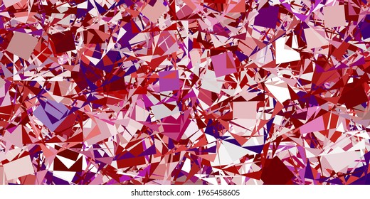 Plantilla vectorial rosa claro, rojo con formas triangulares. Ilustración abstracta sobresaliente con una gama de triángulos coloridos. Patrón de fondo de pantalla.