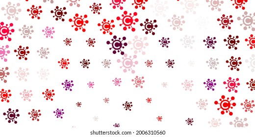 Light Pink, Red vector template with flu signs. Abstract illustration with biological gradient shapes. Wallpaper for health protection.
