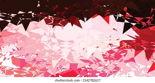 Light Pink, Red vector template with triangle shapes. Illustration with abstract colorful triangle shapes. Start design for insperarion.