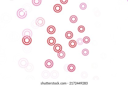 Light Pink, Red vector template with circles. Glitter abstract illustration with blurred drops of rain. Pattern for beautiful websites.
