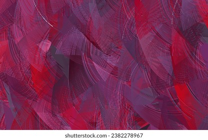Light Pink, Red vector template with bent lines. Shining colorful illustration in simple curve style. Business design for posters, banners.