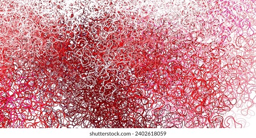 Light pink, red vector template with wry lines. Colorful geometric sample with gradient curves.  Pattern for commercials, ads.