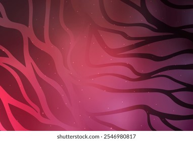 Light Pink, Red vector template with curved lines. A completely new colorful illustration in simple style. Pattern for your business design.