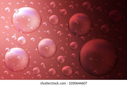 Light Pink, Red vector texture with disks. Beautiful colored illustration with blurred circles in nature style. Pattern can be used as texture of water, rain drops.