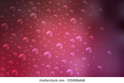 Light Pink, Red vector texture with disks. Abstract illustration with colored bubbles in nature style. The pattern can be used for aqua ad, booklets.