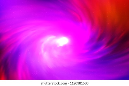 Light Pink, Red vector texture with milky way stars. Modern abstract illustration with Big Dipper stars. Smart design for your business advert.