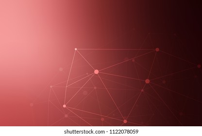 Light Pink, Red vector texture with disks, lines. Colorful illustration with circles and lines in futuristic style. Pattern can be used for ads, leaflets.