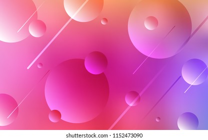 Light Pink, Red vector texture with disks. Beautiful colored illustration with blurred circles in nature style. Pattern can be used as texture of wallpapers.