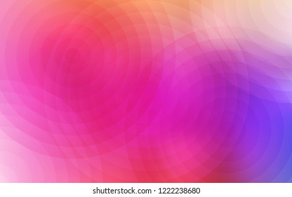 Light Pink, Red vector texture with disks. Blurred bubbles on abstract background with colorful gradient. Pattern can be used for futuristic ad, booklets.