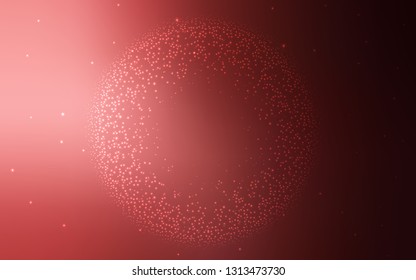 Light Pink, Red vector texture with milky way stars. Space stars on blurred abstract background with gradient. Pattern for futuristic ad, booklets.